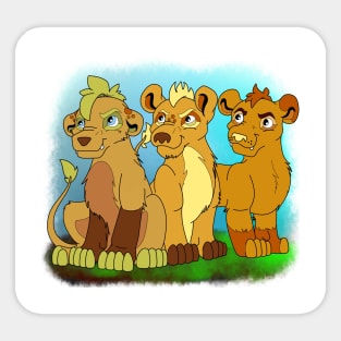 Lion Cubs of Aurora Mountain Sticker